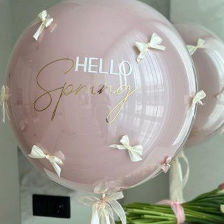 Большой шар с надписью Пыльная роза