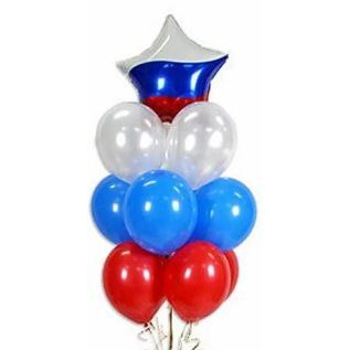 Фонтан шаров триколор флаг