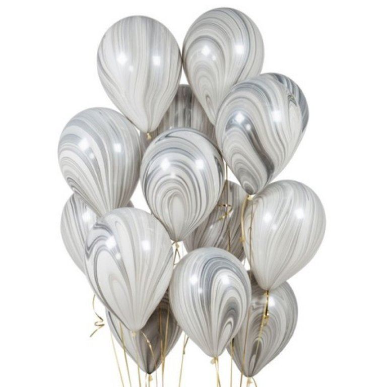 Облако шаров с гелием агат