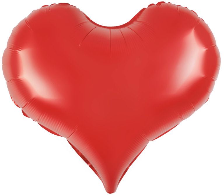 Сердце 61 см, Люкс, Красный