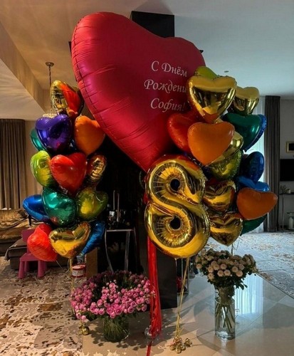 Набор шаров на день рождения сердца на день рождения