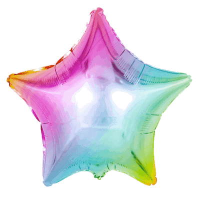 Градиент фольгированная звезда, 81 см