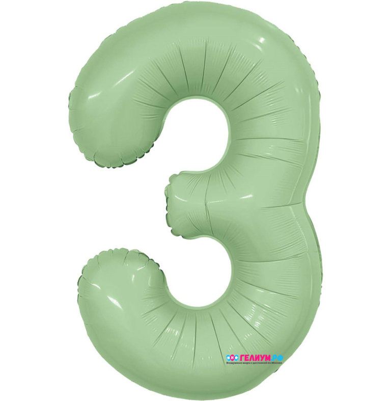 Цифра 3 Оливковая, 102 см