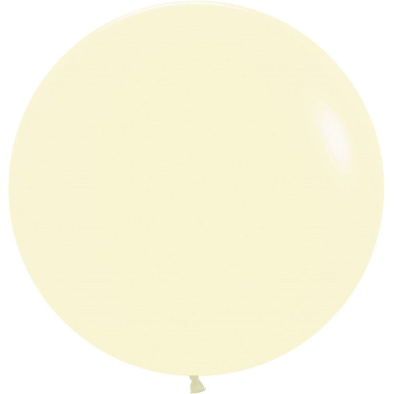 Латексный шар 61 см, светло-жёлтый, макарунс