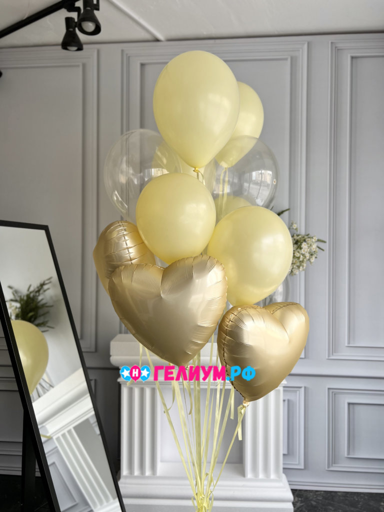 Фонтан шаров жёлтых Мимоза