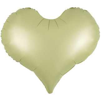 Фольгированный шар сердце, 61 см, Люкс оливковый