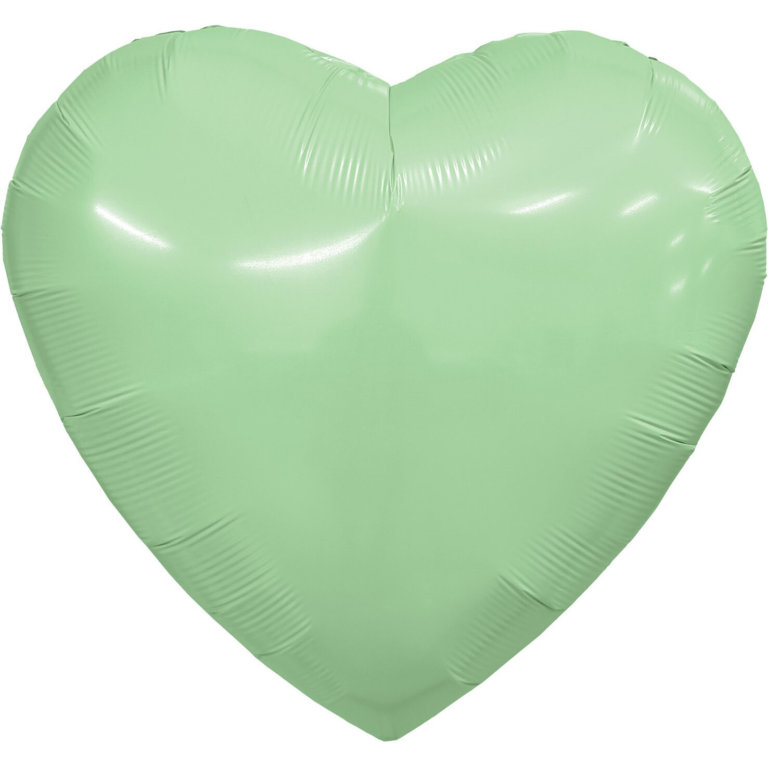 Шар фольгированное сердце, оливковый, 91 см