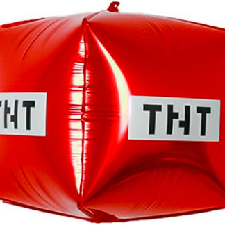 Шар Куб, Пиксели, TNT, Красный 56 см
