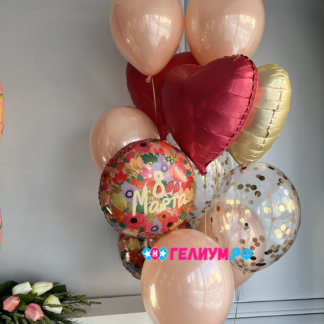 Воздушные шары на 8 марта Цветы
