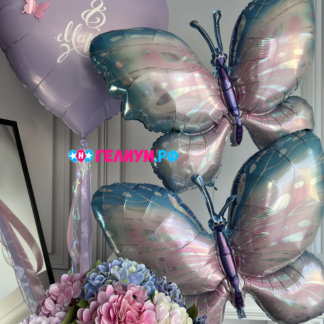 Большое сердце сиреневое Бабочки