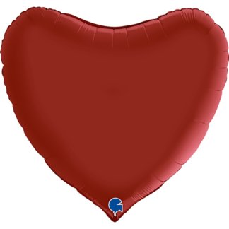 Шар фольгированные сердце, Rubin Red, 91 см