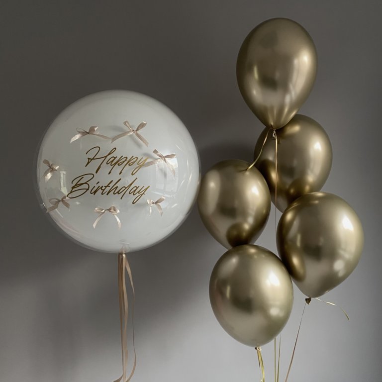 Набор шаров с большим шаров на день рождения