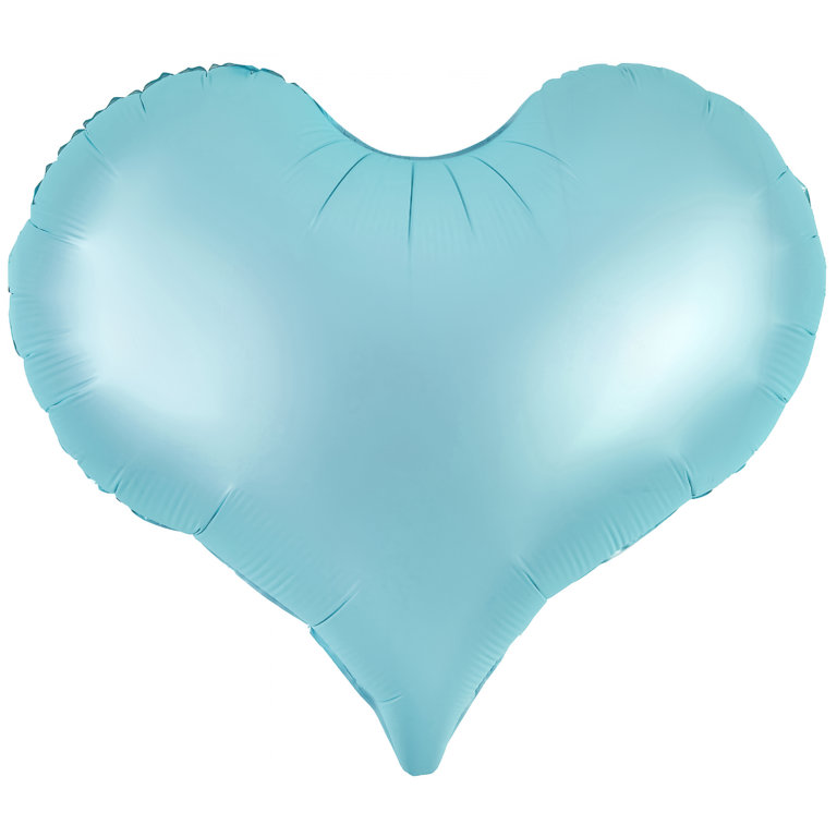 Шар фольгированное сердце, голубой люкс, 61 см