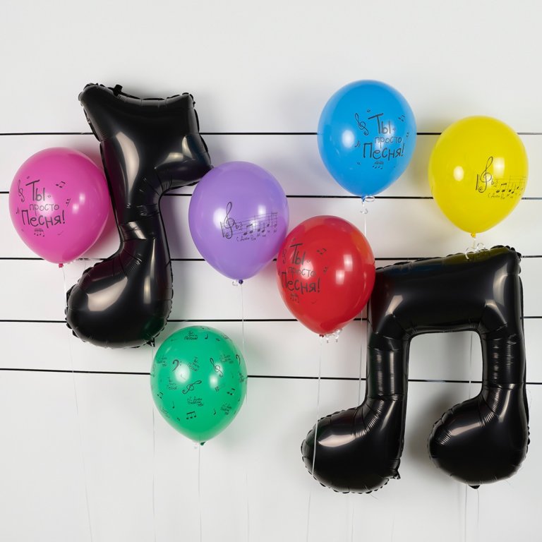 Набор воздушных шаров музыкальные ноты