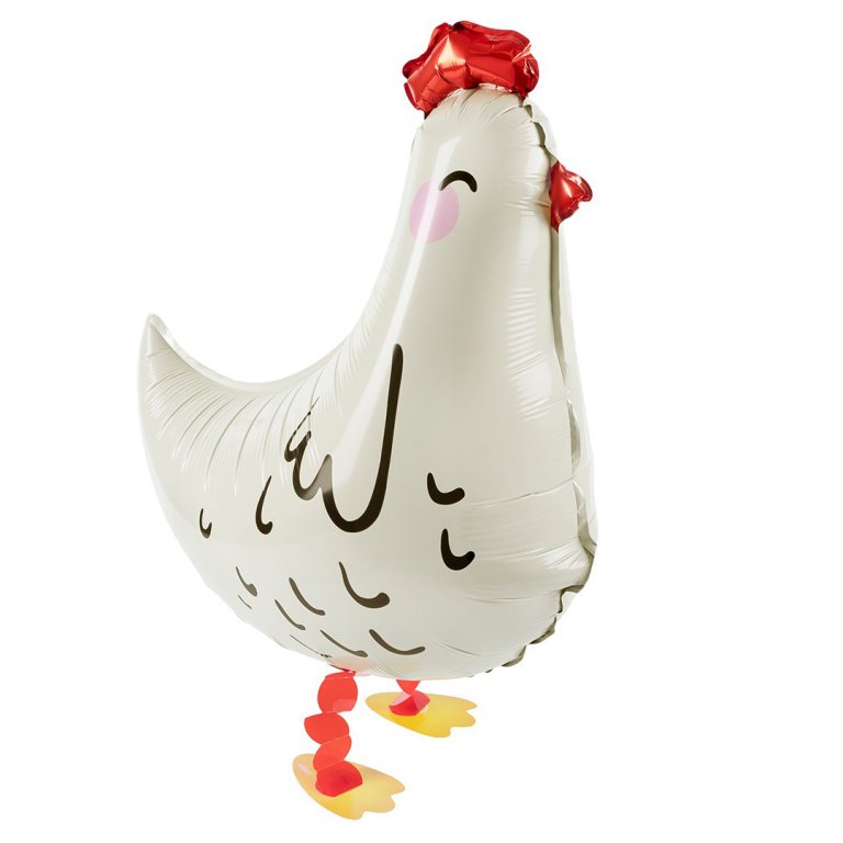 Ходячий шар фигура Курица белая, 58 см