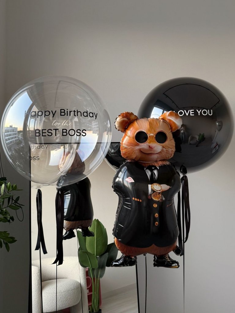 Шары большие черные шары BOSS