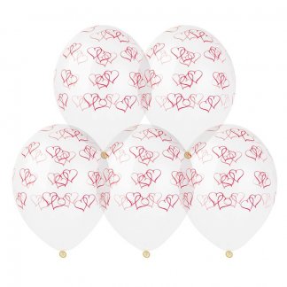 Шелкография кристалл 14 Сердца красные