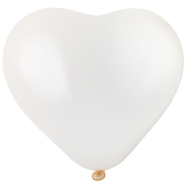 Латексное сердце 41 см, прозрачное, кристалл