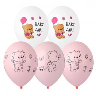 Шар с рисунком + Шелк 14 Мишка малышка