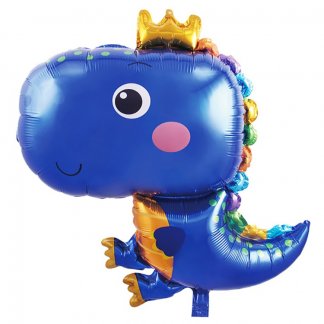 К ФИГУРА Динозаврик в короне синий