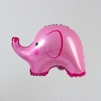 Воздушный шар фольгированный 18 «Слоник», фигура, розовый