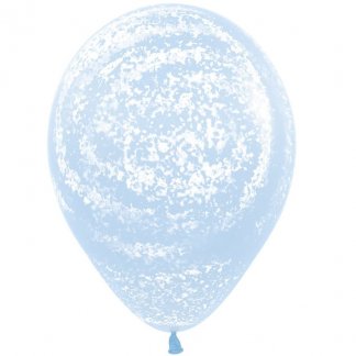 Шар (12``/30см) Sempertex Морозное граффити, Макарунс, Нежно-голубой (640)