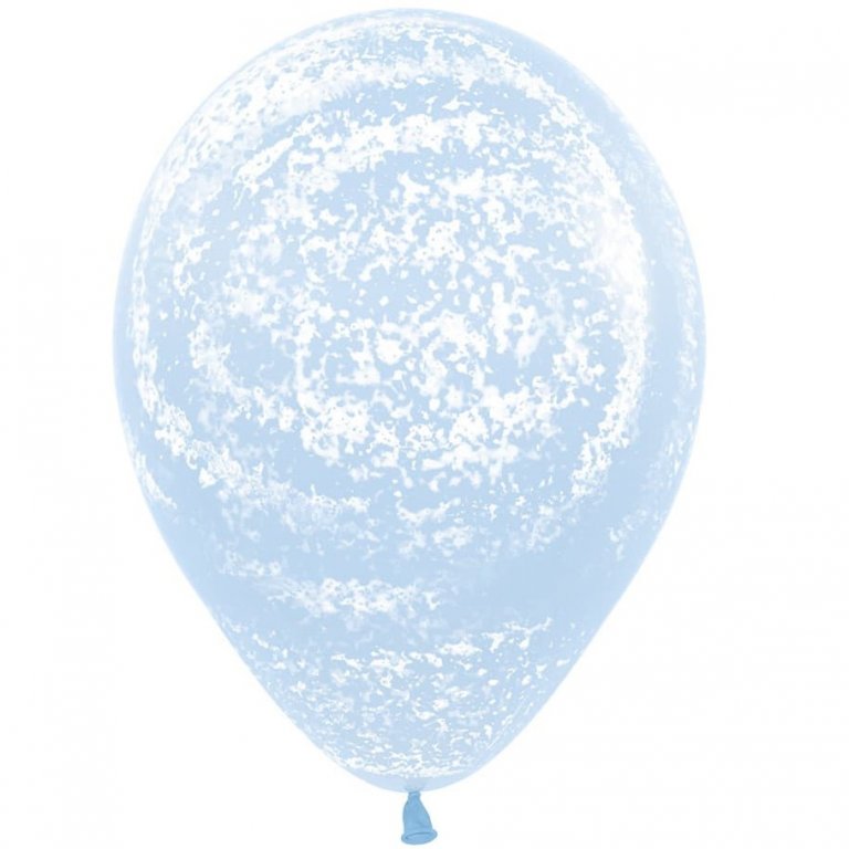 Шар (12``/30см) Sempertex Морозное граффити, Макарунс, Нежно-голубой (640)