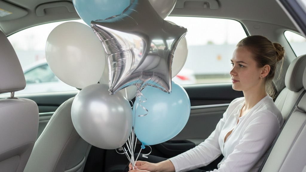 Как перевозить готовые композиции из шаров в машине, такси и общественном транспорте