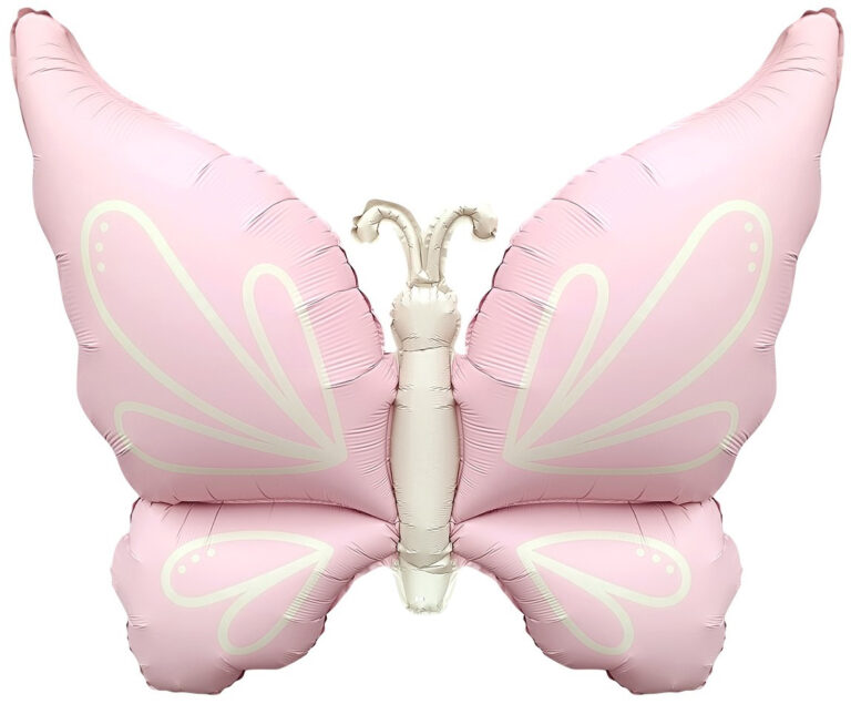 Шар (37''/94 см) Фигура, Нежная бабочка, Розовый, Сатин, 1 шт.,