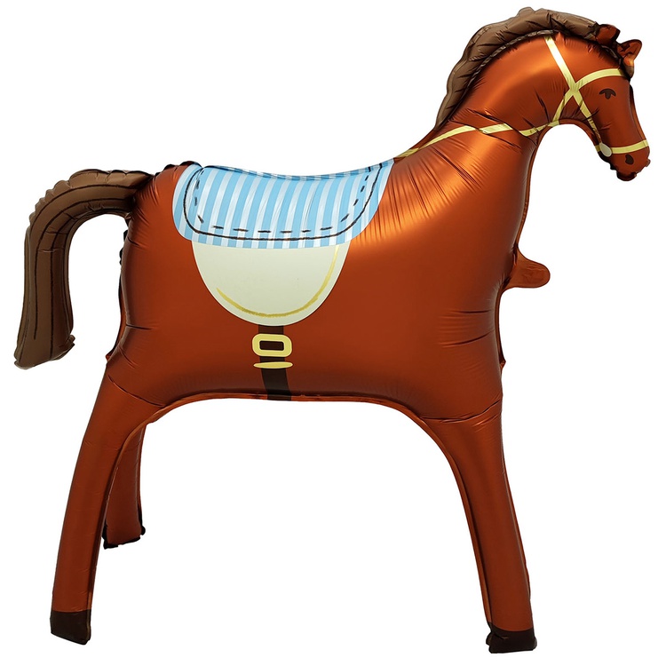 Шар ходячая фигура Лошадь огненная сатин, 89 см