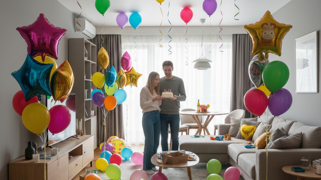 разноцветные шары на праздник