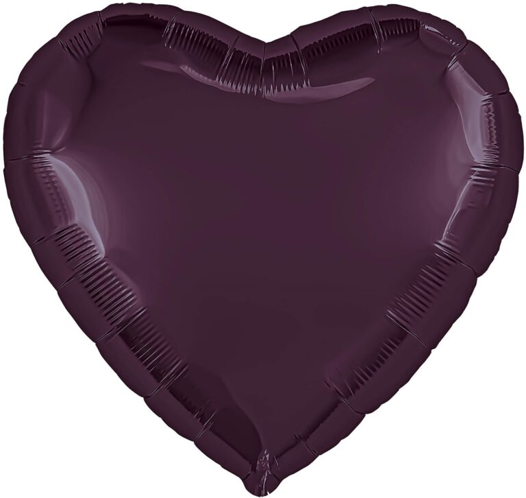 Шар (36''/91 см) Сердце, Темная вишня