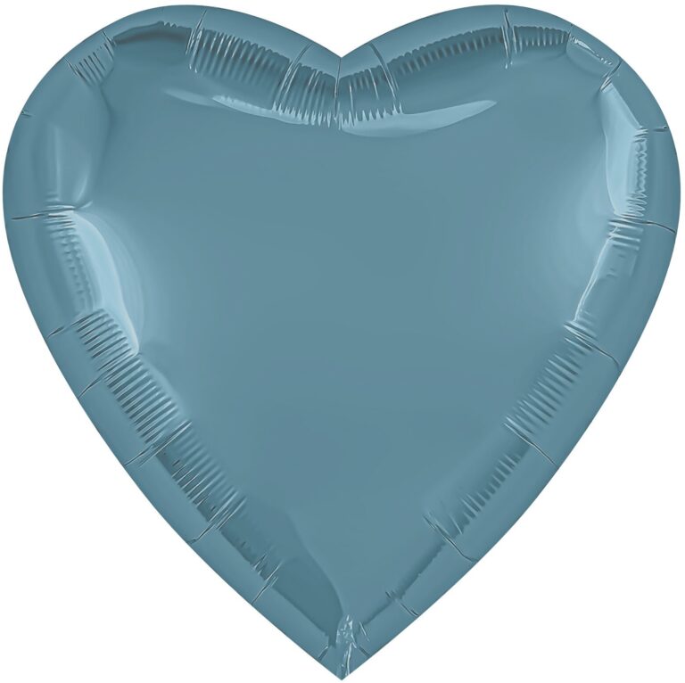 Шар (36''/91 см) Сердце, Сизый, Бохо
