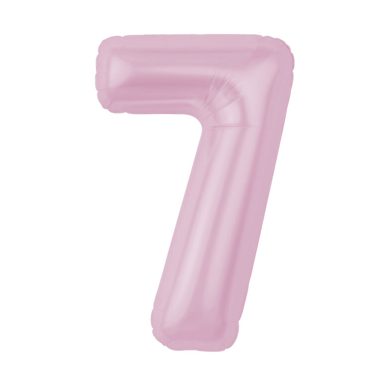 Шар (40''/102 см) Цифра, 7 Slim, Зефирный (Agura)