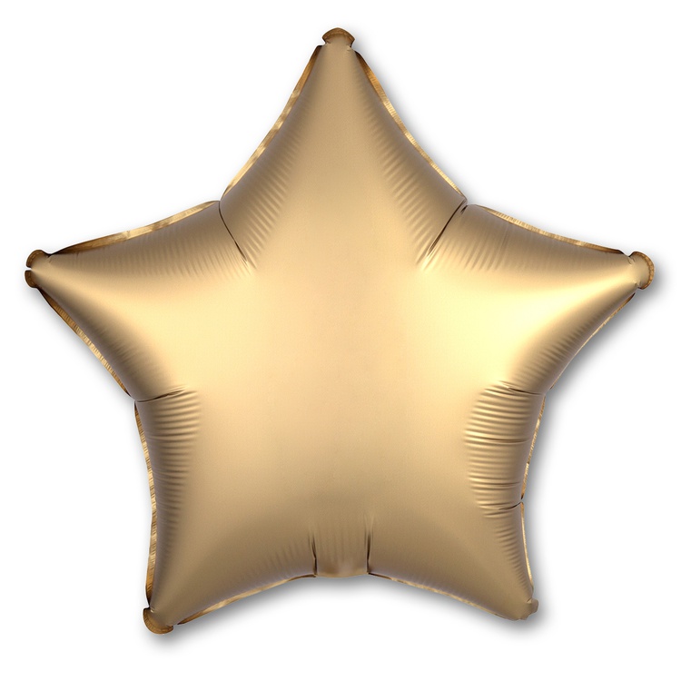 Шар (19''/48 см) Звезда, Сатин Gold Sateen (Anagram)