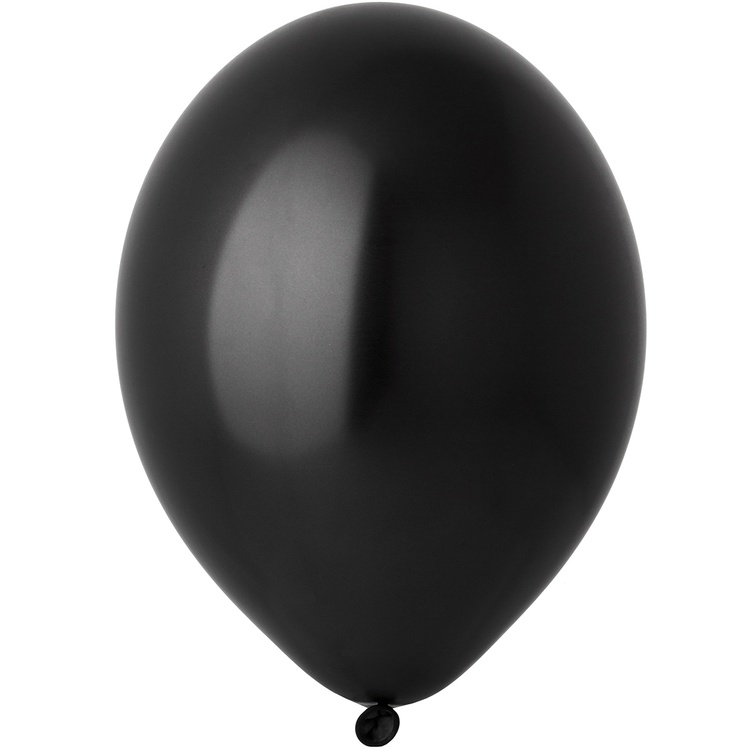 Шар (12''/30 см), Экстра Black (чёрный), металлик