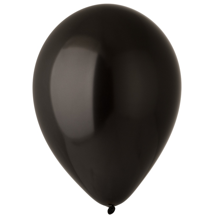Шар (12''/30 см), Jet Black (чёрный), перламутр