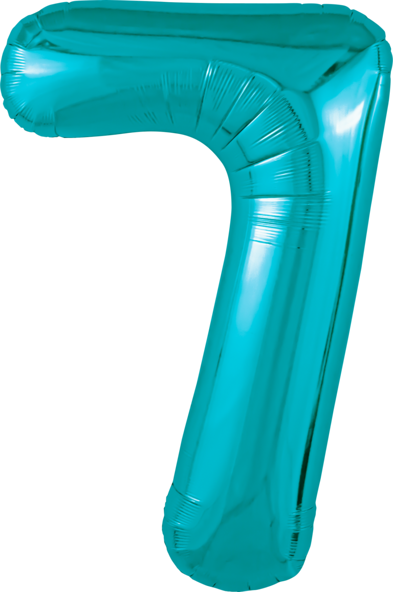 Шар (40''/102 см) Цифра, 7 Slim, Океан (Agura)