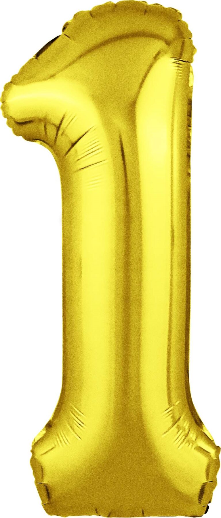Шар (40''/102 см) Цифра, 1 Slim, Золото (Agura)