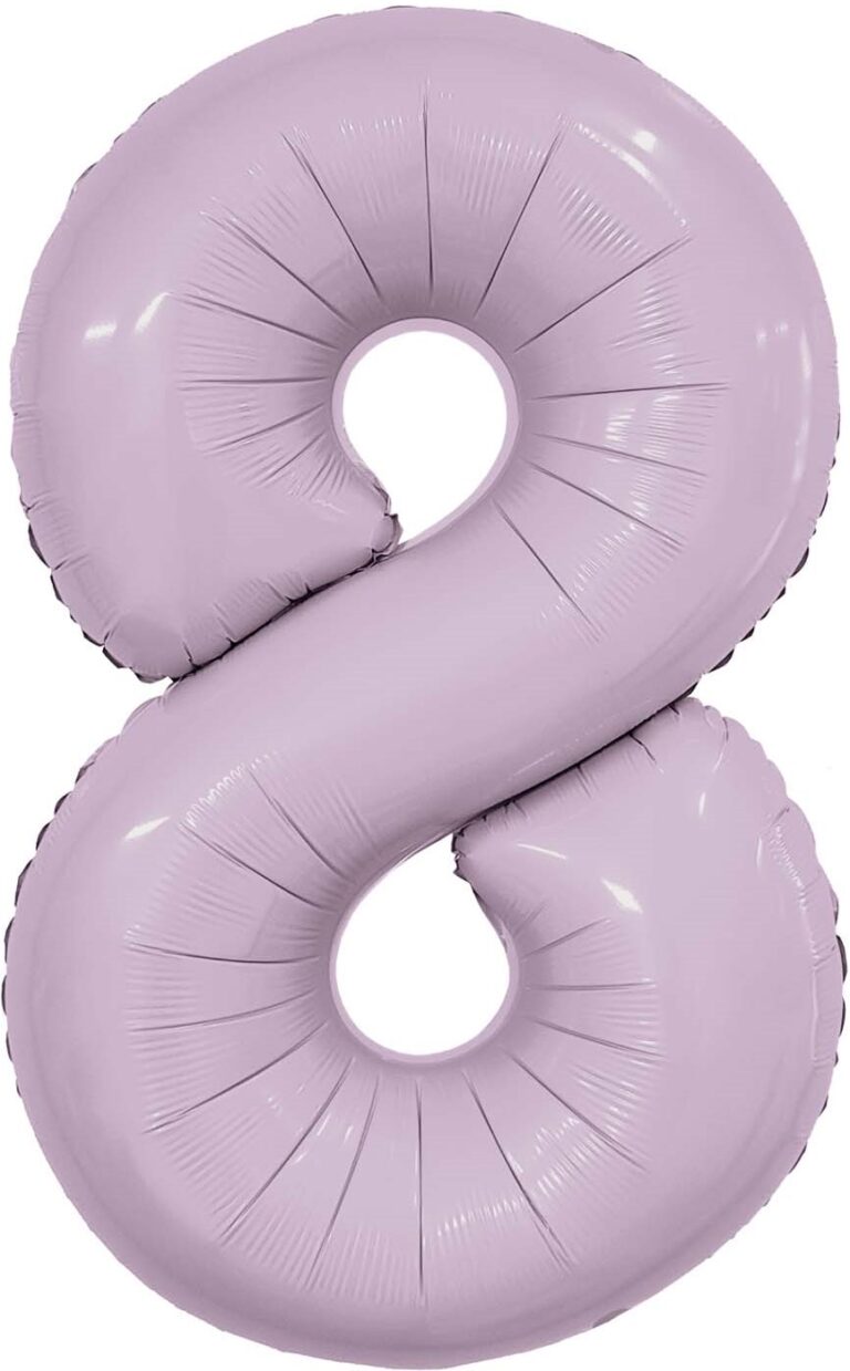 Шар (40''/102 см) Цифра, 8 Slim, Орхидея (Agura)