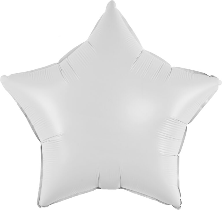 Шар (18''/46 см) Звезда, Белый (Falali)
