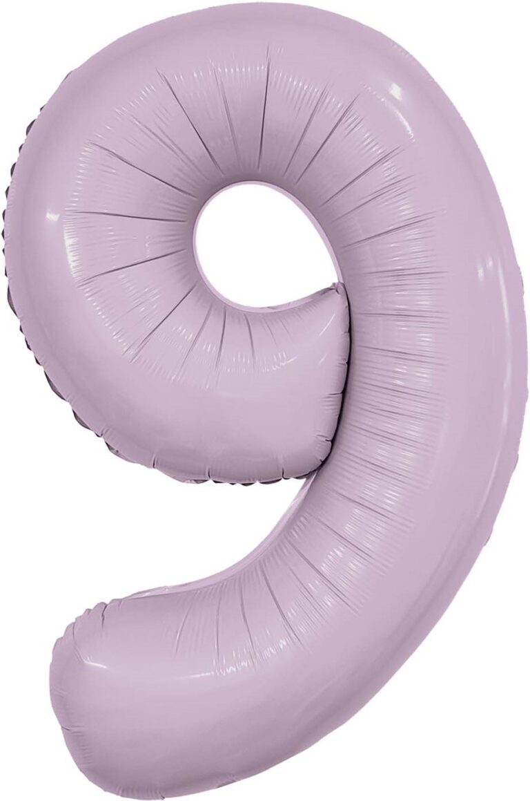 Шар (40''/102 см) Цифра, 9 Slim, Орхидея (Agura)