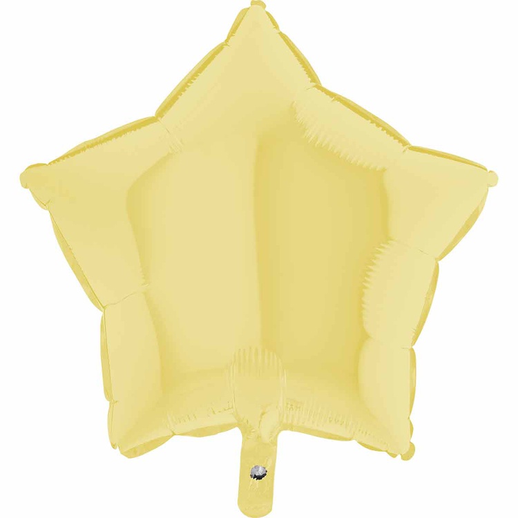 Шар (18''/46 см) Звезда, Пастель Matte Yellow жёлтый (Grabo)
