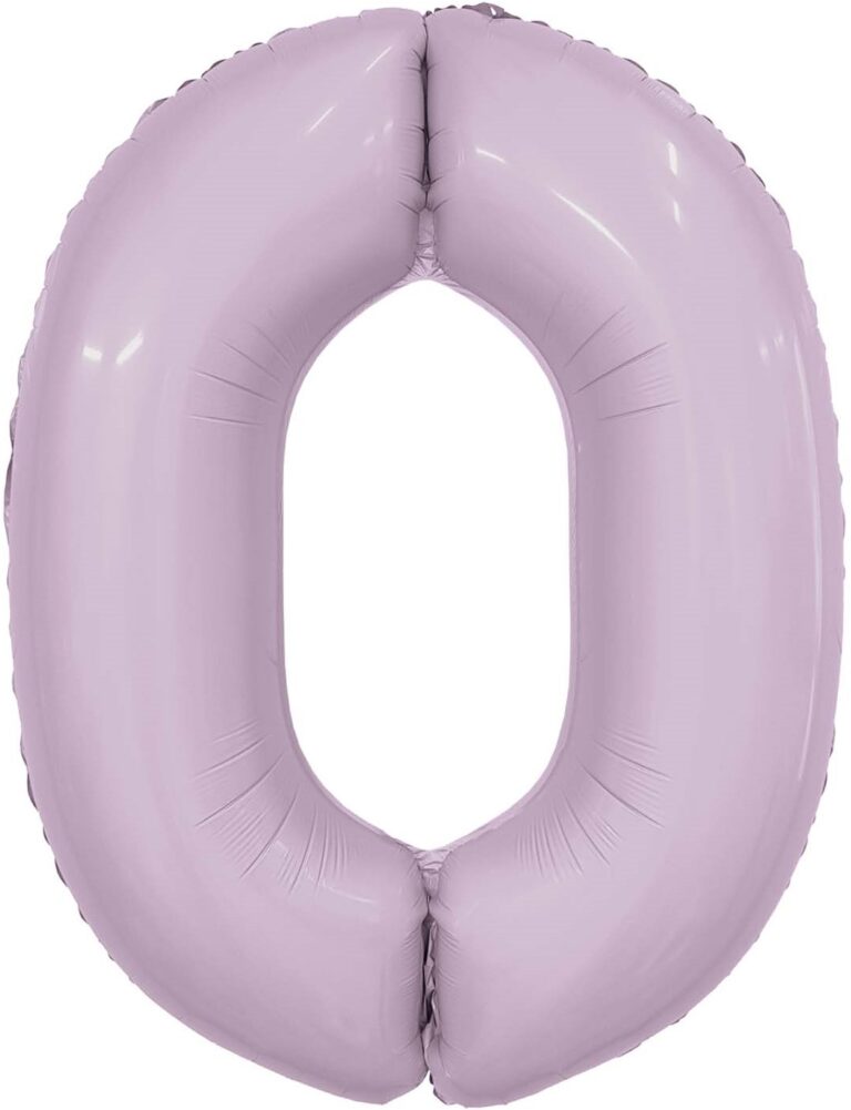 Шар (40''/102 см) Цифра, 0 Slim, Орхидея (Agura)