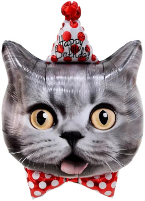 Шар (29''/74 см) Фигура, Котенок в колпачке
