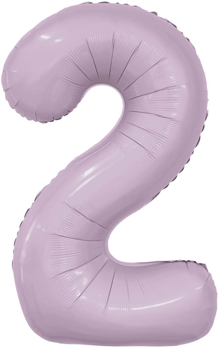 Шар (40''/102 см) Цифра, 2 Slim, Орхидея (Agura)