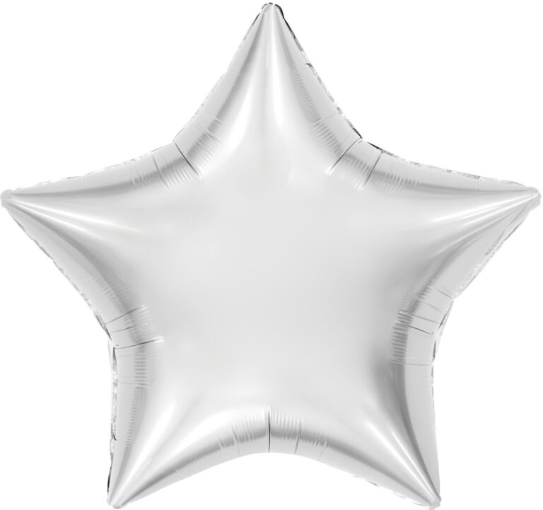 Шар (36''/91 см) Звезда, Белый блеск