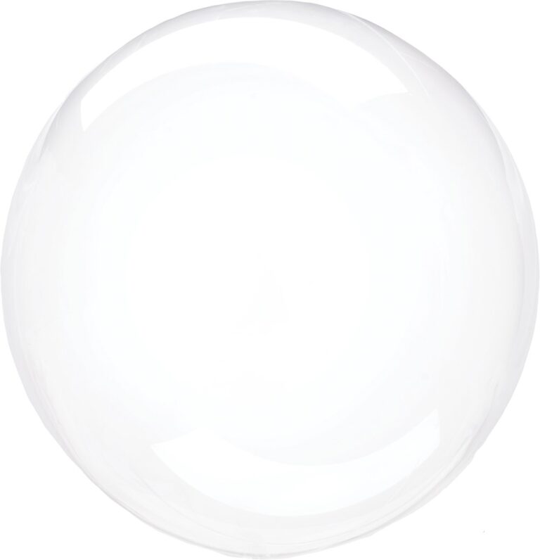 Шар (18''/46 см) Сфера, Deco Bubble (черная упаковка), Прозрачный, Кристалл