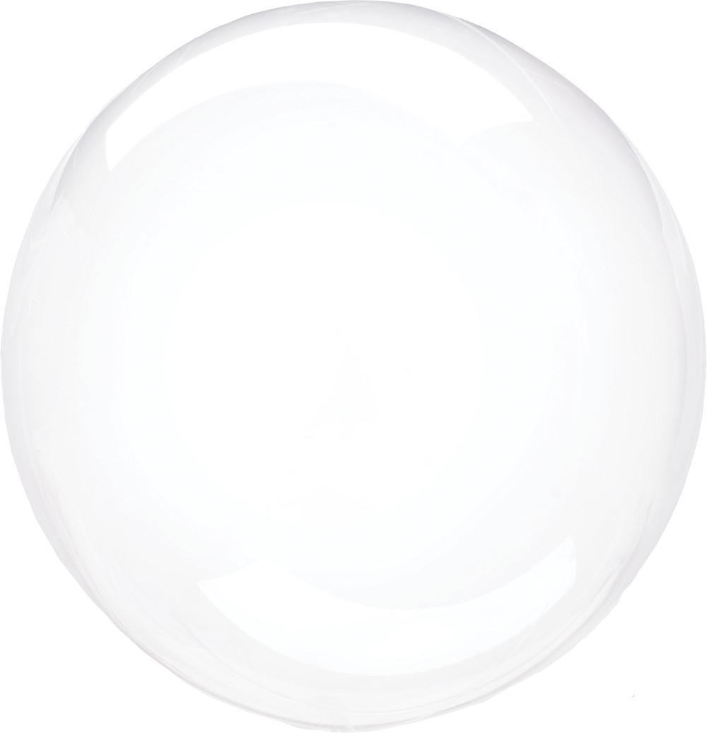Шар (18''/46 см) Сфера, Deco Bubble (черная упаковка), Прозрачный, Кристалл