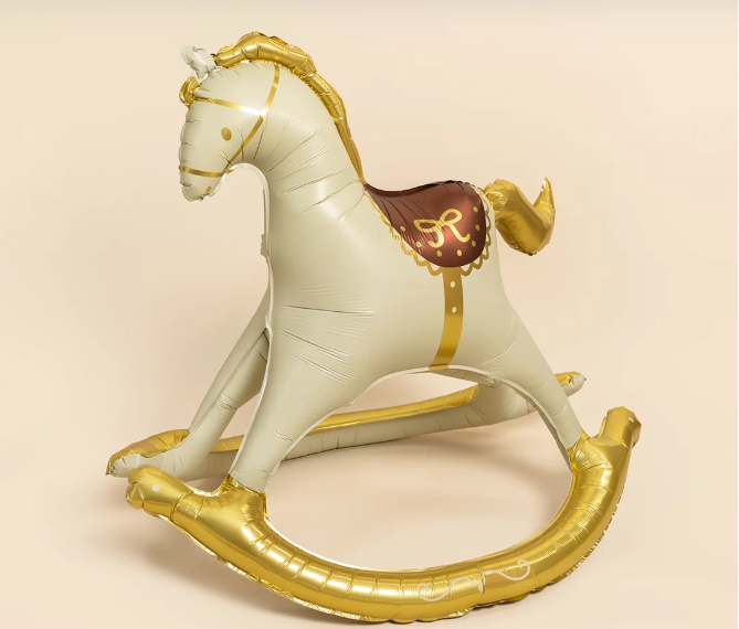 Шар (43''/109 см) Фигура 3D, Лошадка Качалка, Сатин,